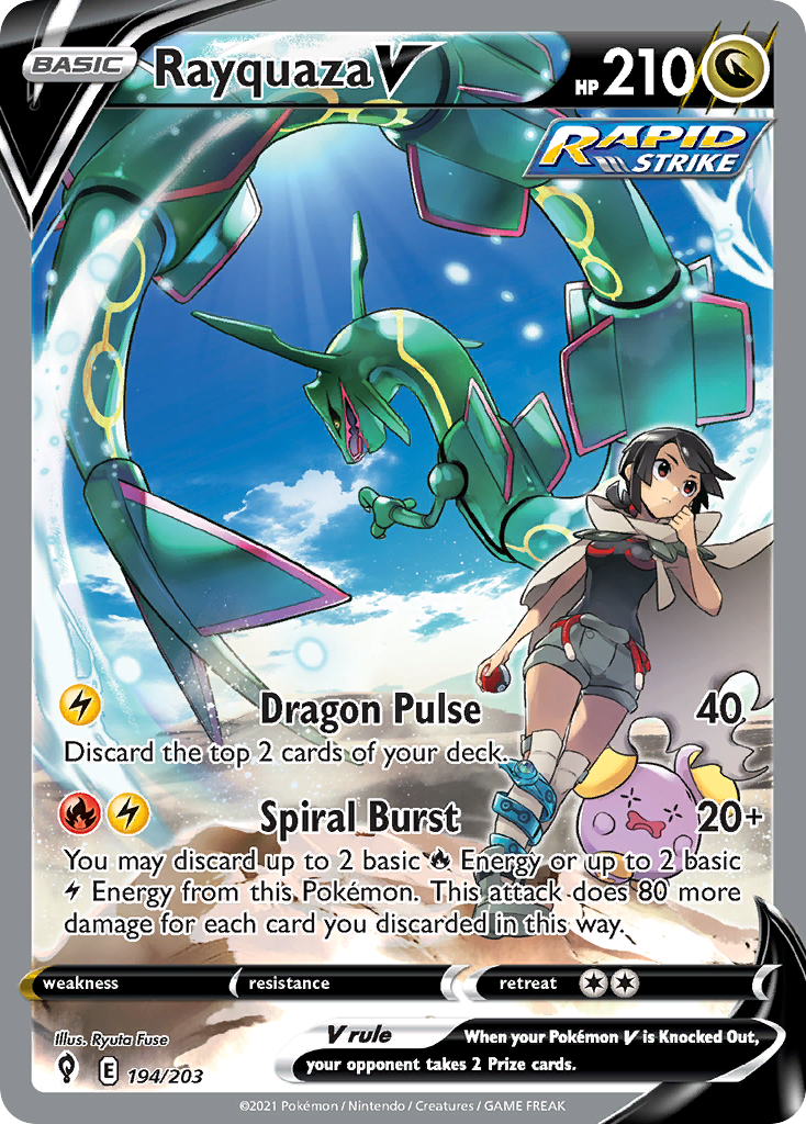 Rayquaza V (194/203) - [Alternate Art] Evolving Skies (EVS)