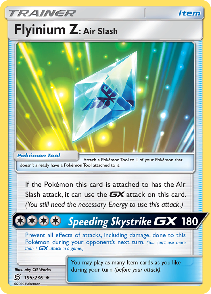 Flyinium Z: Air Slash (195/236) - [Reverse Holo] Unified Minds (UNM)