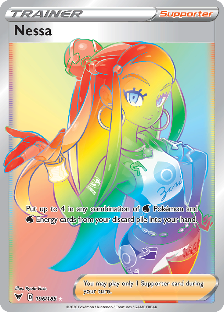 Nessa (196/185) - [Rainbow Holo] Vivid Voltage (VIV)