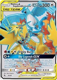 Moltres & Zapdos & Articuno GX (Full Art) (66) - Hidden Fates (HIF)