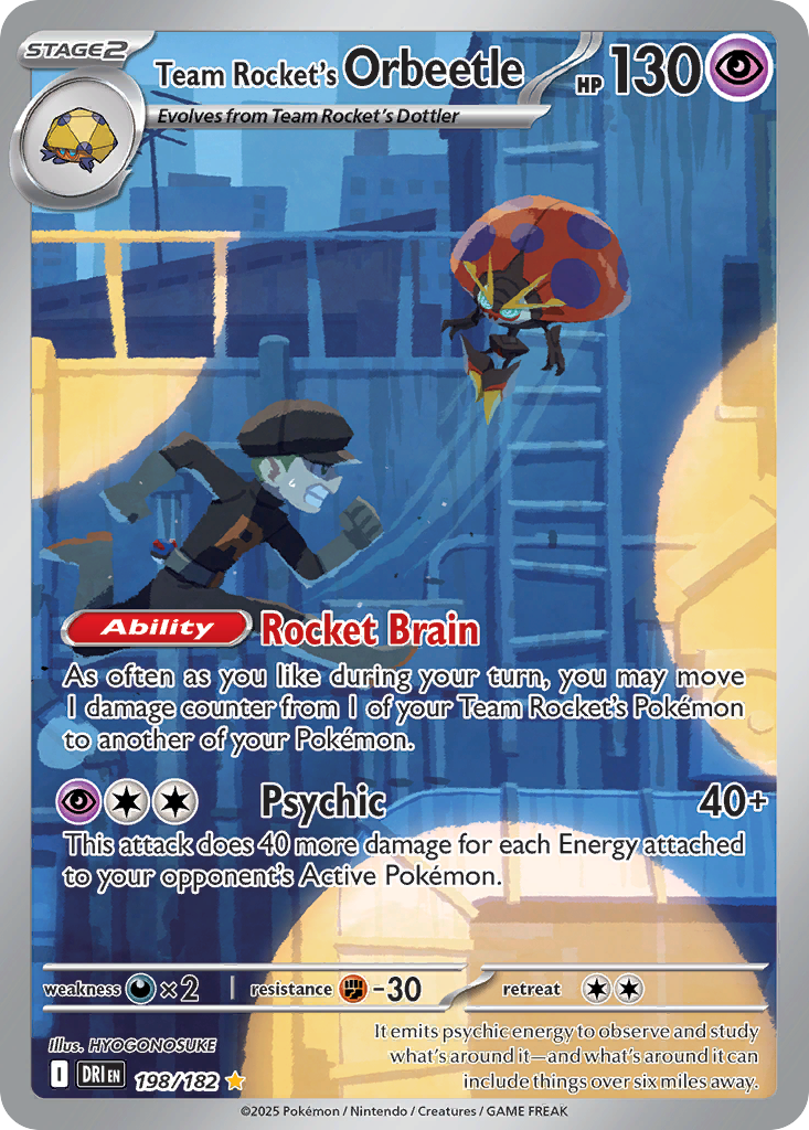 Team Rocket's Orbeetle (198/182) - [Illustration Rare] Destined Rivals (DRI)