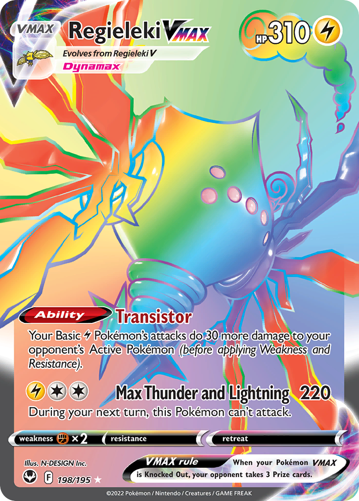 Regieleki VMAX (198/195) - [Rainbow Holo] Silver Tempest (SIT)