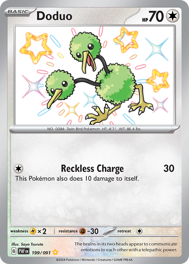 Doduo (199/91) - [Shiny Holo] Paldean Fates (PAF)