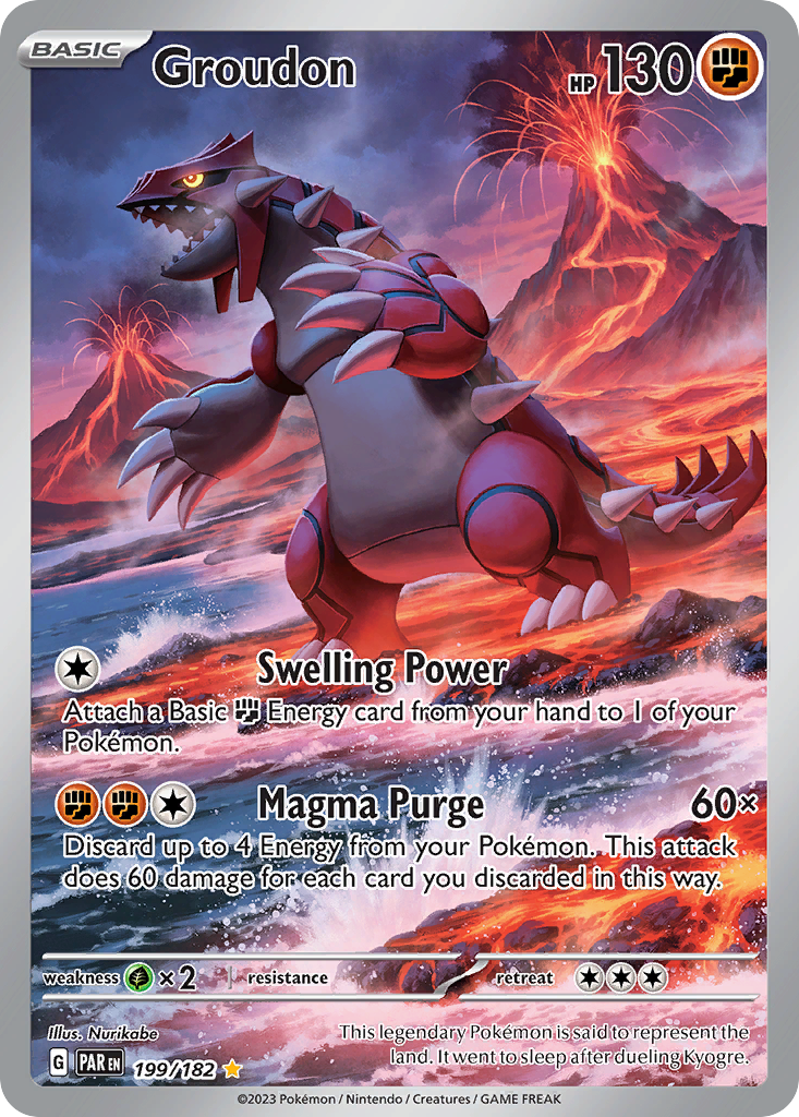 Groudon (199/182) - [Illustration Rare] Paradox Rift (PAR)