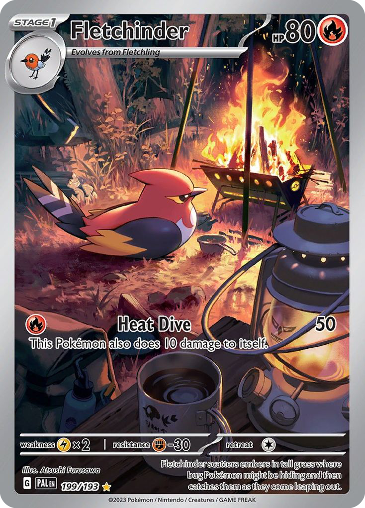 Fletchinder (199/193) - [Illustration Rare] Paldea Evolved (PAL)