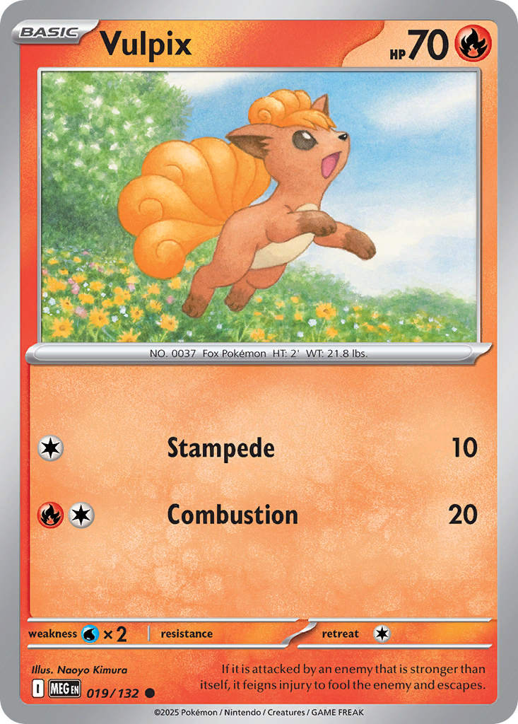 Vulpix (19/132) - [Reverse Holo] Mega Evolution (MEG)