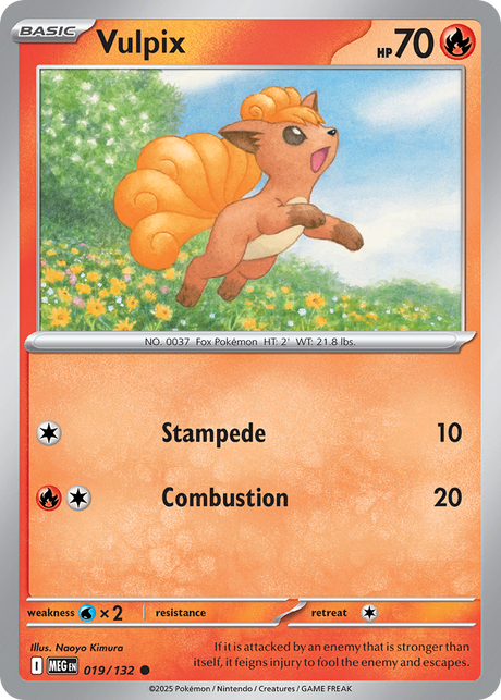 Vulpix (19/132) - [Reverse Holo] Mega Evolution (MEG)
