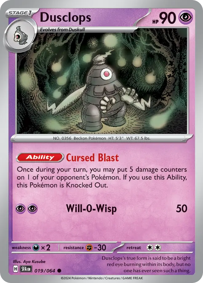 Dusclops (19/64) - [Reverse Holo] Shrouded Fable (SFA)