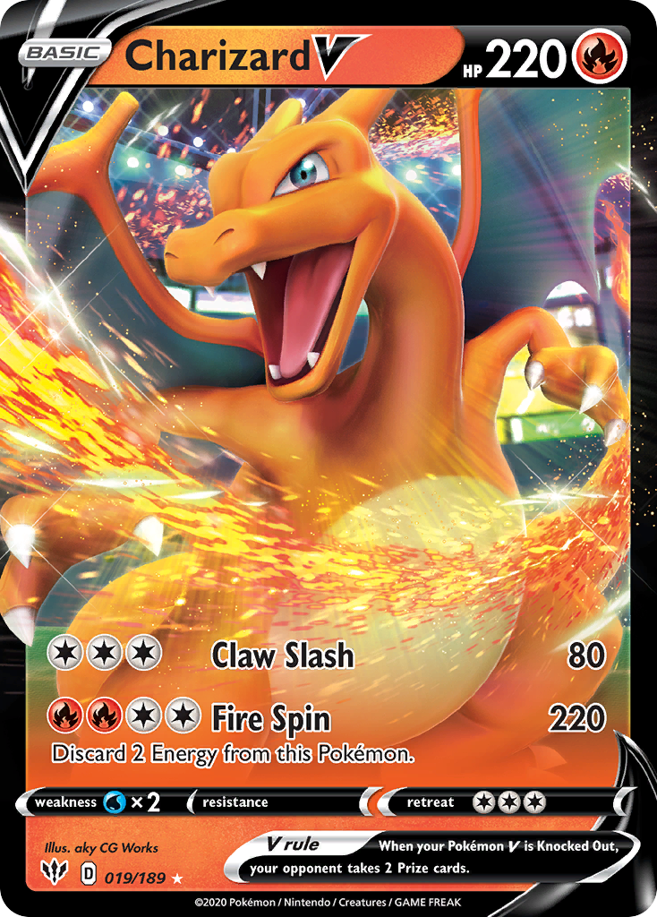 Charizard V (19/189) - [Holo Foil] Darkness Ablaze (DAA)
