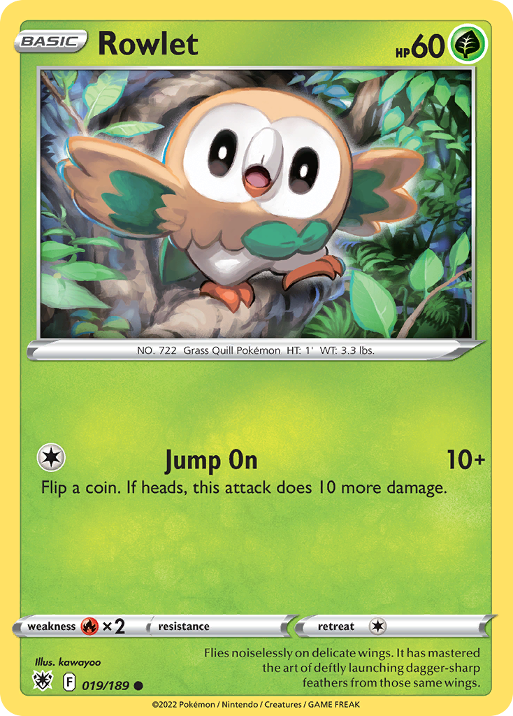 Rowlet (19/189) - [Reverse Holo] Astral Radiance (ASR)