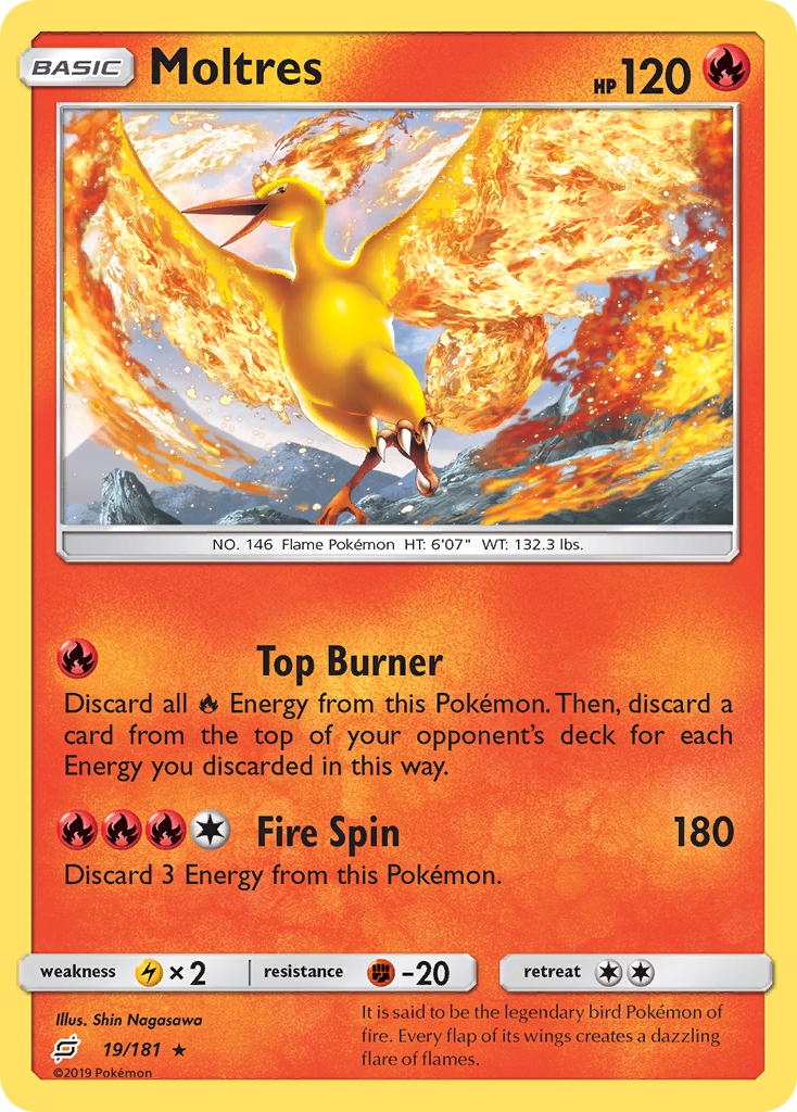 Moltres (19/181) - [Holo Foil] Team Up (TEU)