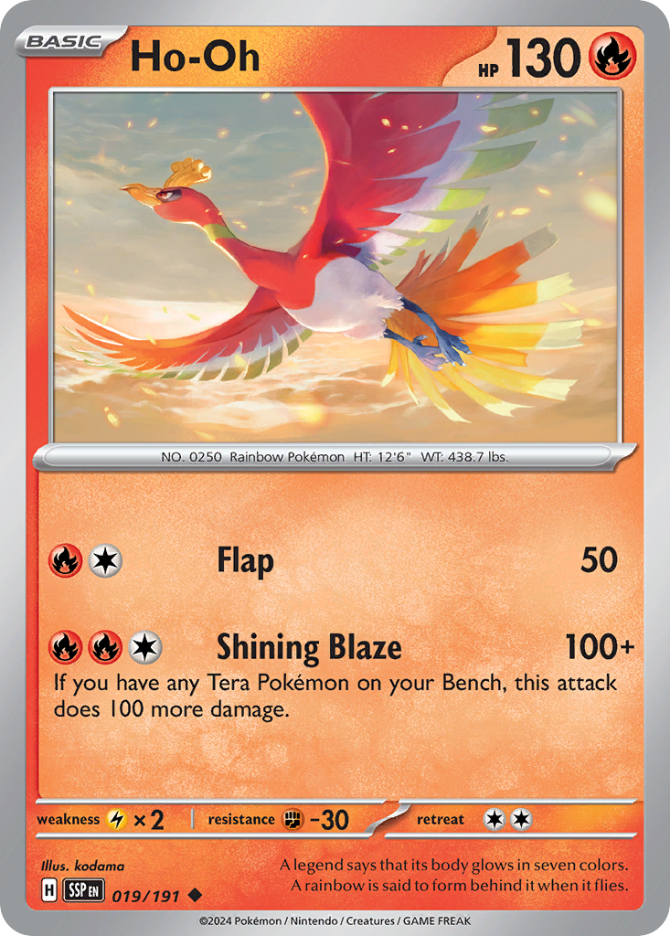 Ho-Oh (19/191) - [Reverse Holo] Surging Sparks (SSP)
