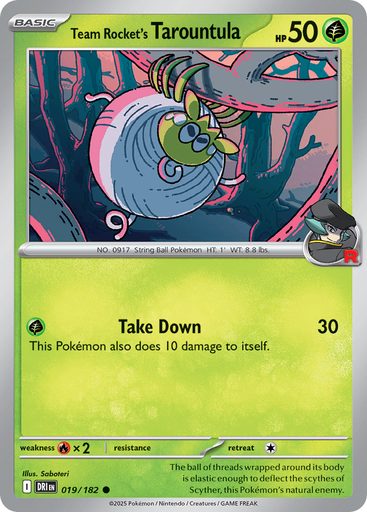 Team Rocket's Tarountula (19/182) - Destined Rivals (DRI)
