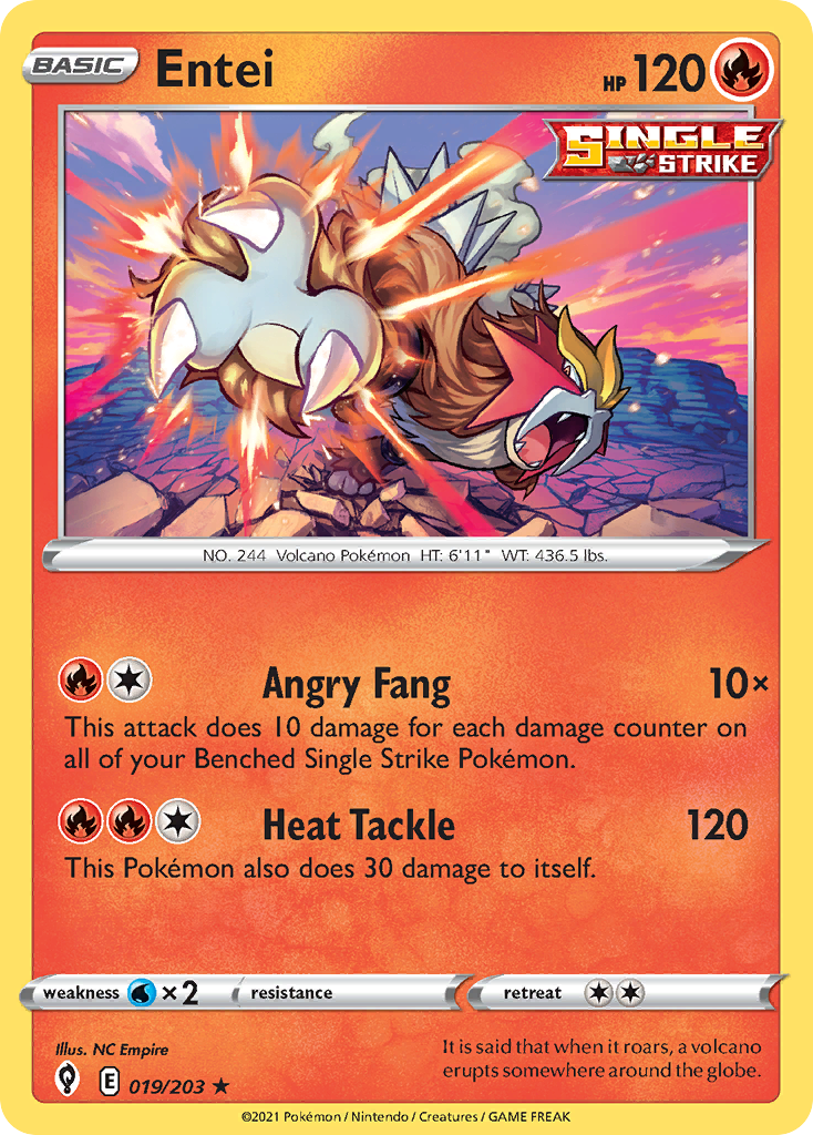 Entei (19/203) - [Holo Foil] Evolving Skies (EVS)