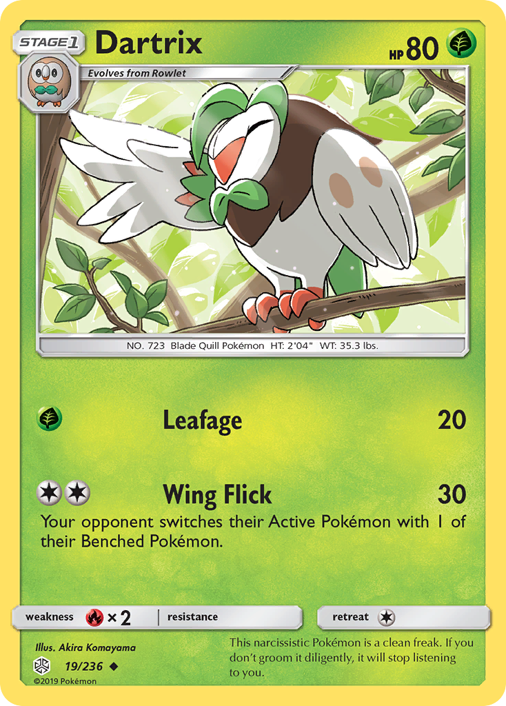 Dartrix (19/236) - [Reverse Holo] Cosmic Eclipse (CEC)