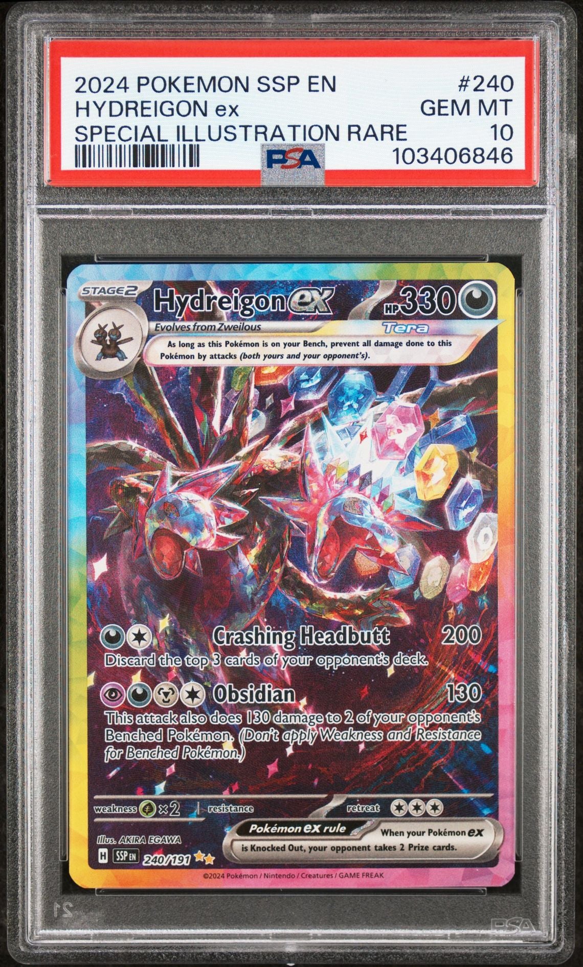 Hydreigon Ex Special Illustration Rare #240 - [Graded PSA 10] Surging Sparks