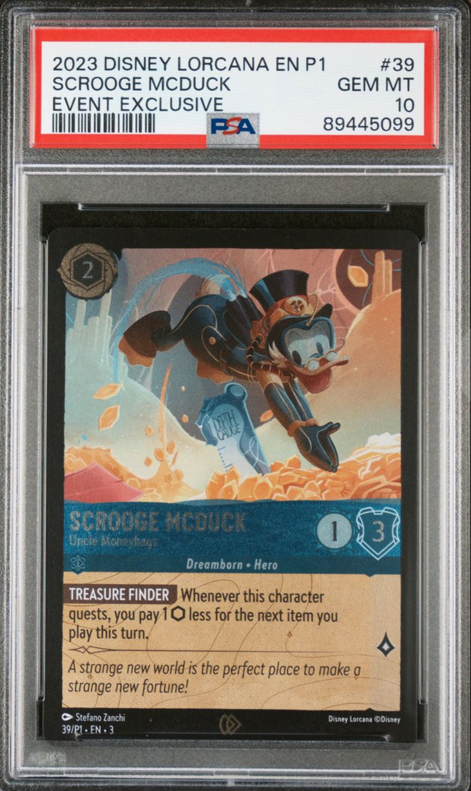 Scrooge McDuck - Uncle Moneybags - [Cold Foil, Promo, Graded PSA 10] Into the Inklands (3)