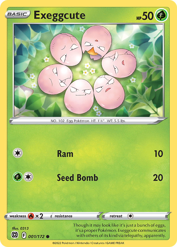 Exeggcute (1/172) - [Reverse Holo] Brilliant Stars (BRS)