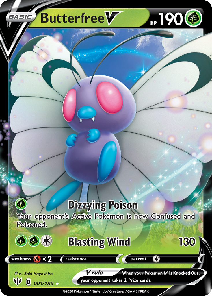 Butterfree V (1/189) - [Holo Foil] Darkness Ablaze (DAA)