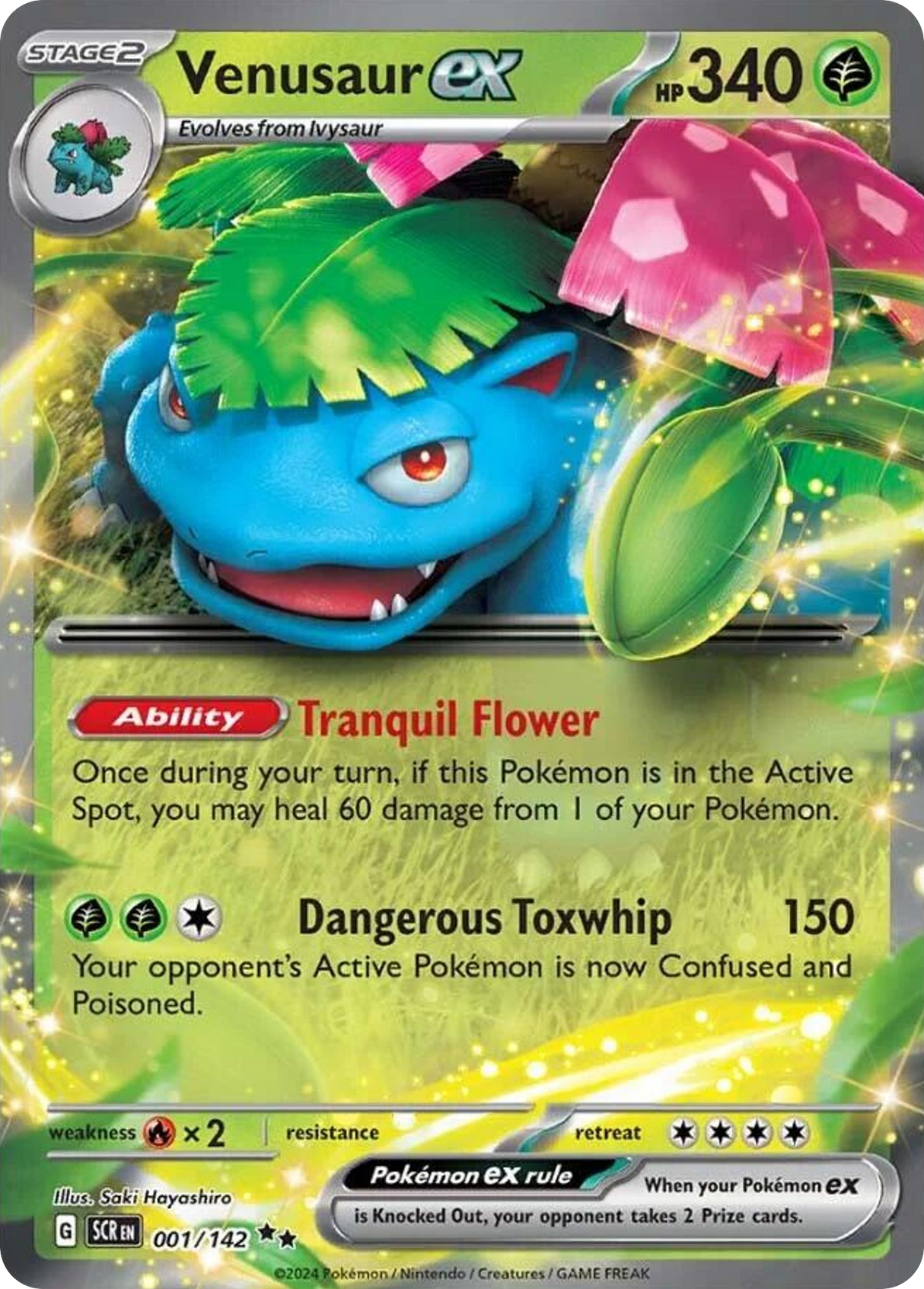 Venusaur ex (1/142) - [Holo Foil] Stellar Crown (SCR)