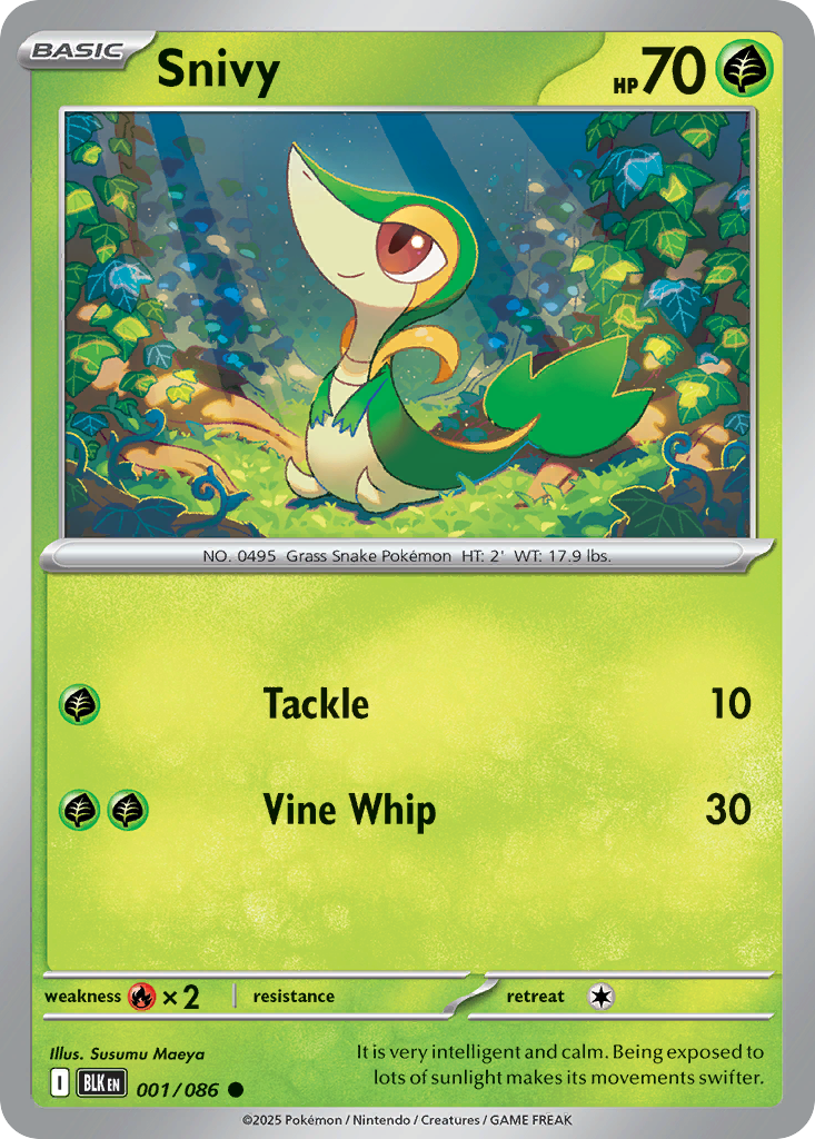 Snivy (1/86) - Black Bolt (BLK)