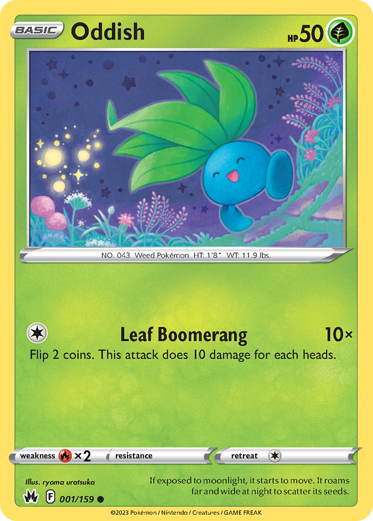 Oddish (1/159) - [Reverse Holo] Crown Zenith (CRZ)