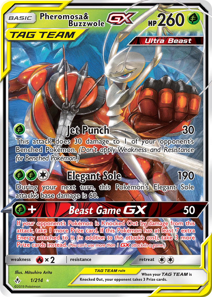Pheromosa & Buzzwole-GX (1/214) - [Holo Foil] Unbroken Bonds (UNB)