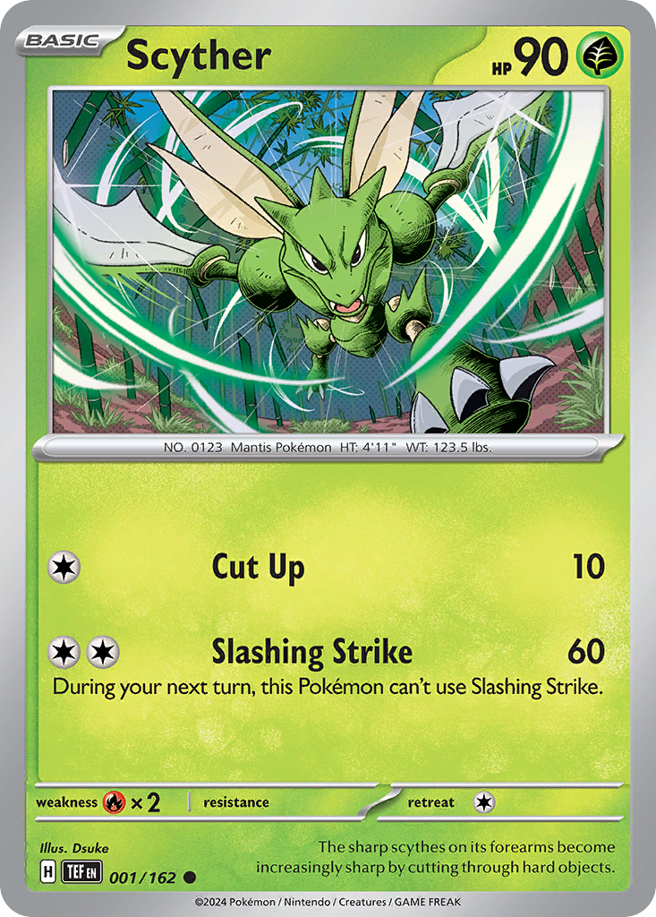 Scyther (1/162) - [Reverse Holo] Temporal Forces (TEF)