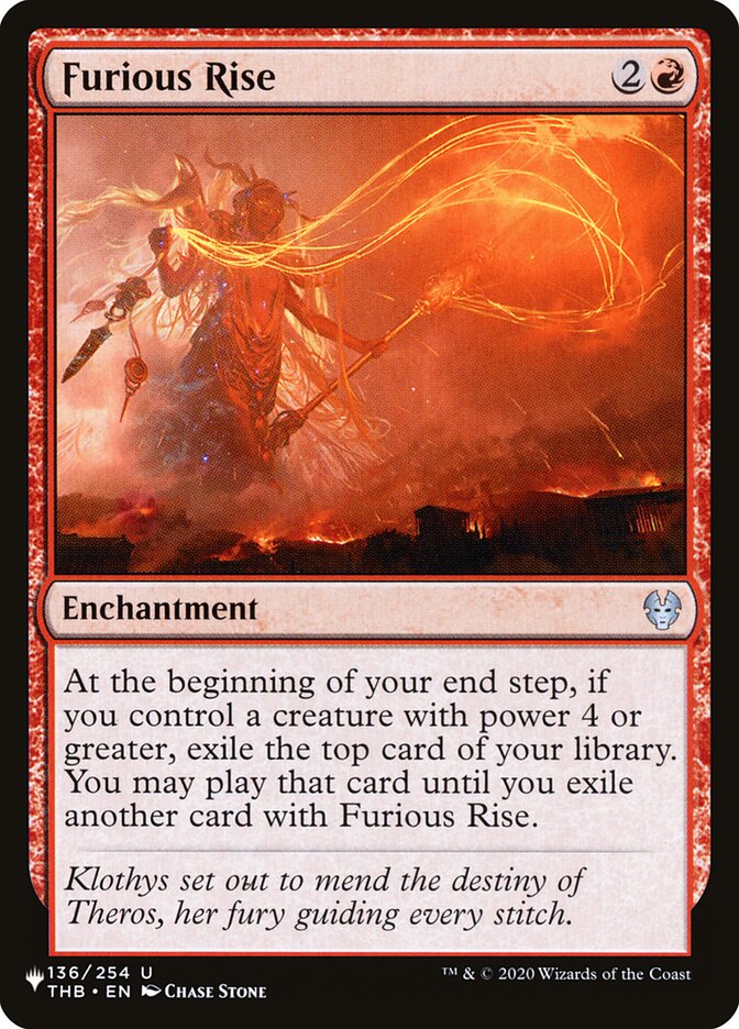 Furious Rise (THB-136) - The List (PLST)
