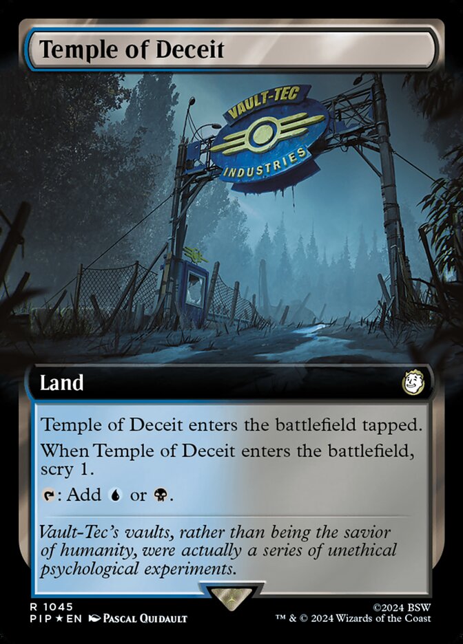 Temple of Deceit - [Surge Foil, Extended Art] Fallout (PIP)