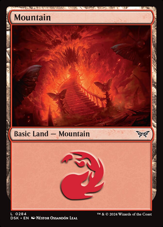 Mountain (284) - [Foil] Duskmourn: House of Horror (DSK)