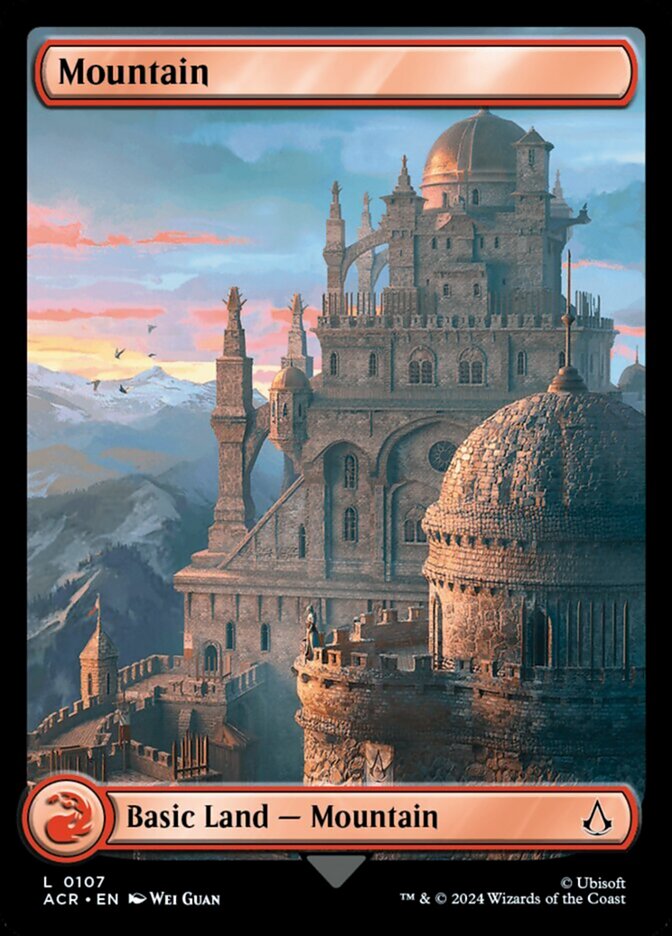 Mountain (107) - [Foil, Full Art] Assassin's Creed (ACR)