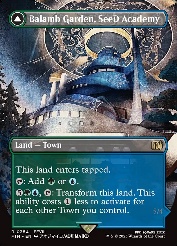 Balamb Garden, SeeD Academy // Balamb Garden, Airborne (354) - [Foil, Borderless] Final Fantasy (FIN)