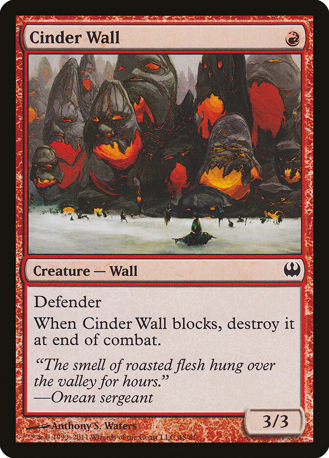 Cinder Wall (48) - Duel Decks: Knights vs. Dragons (DDG)