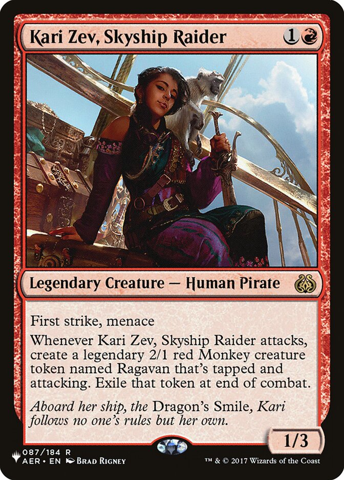 Kari Zev, Skyship Raider (AER-87) - The List (PLST)