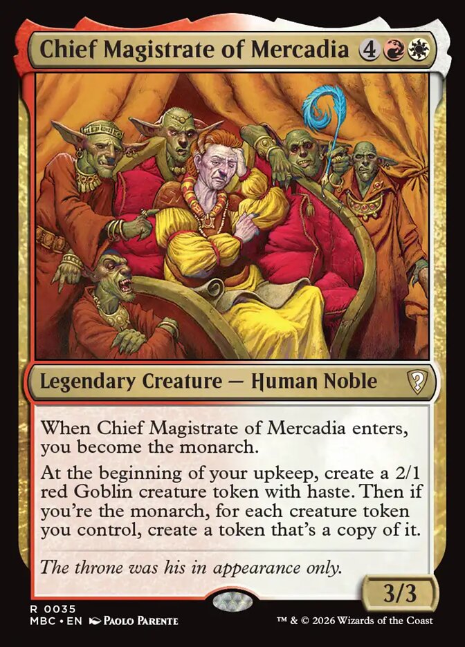 Chief Magistrate of Mercadia (35) - Mystery Booster Commander Edition (MBC)