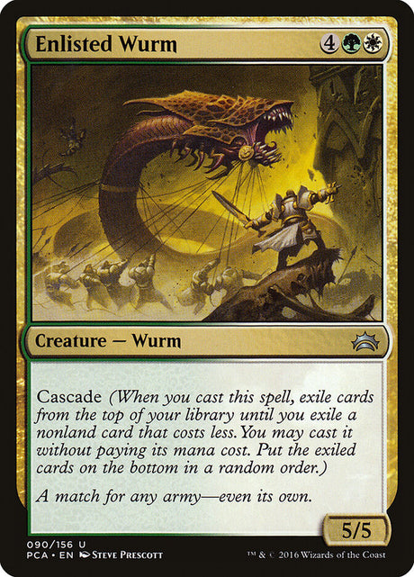 Enlisted Wurm (90) - Planechase Anthology (PCA)