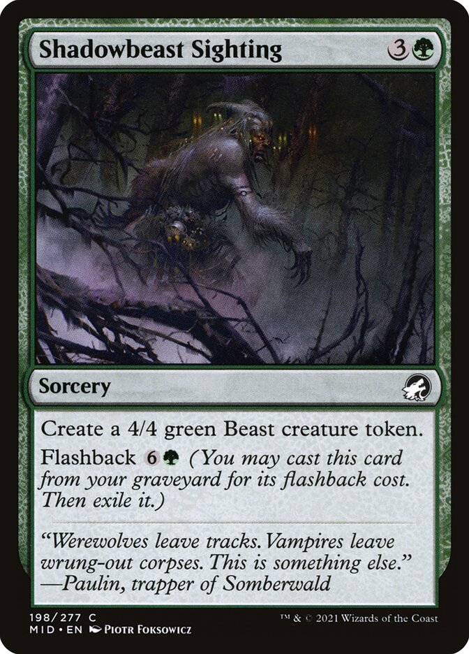 Shadowbeast Sighting (198) - Innistrad: Midnight Hunt (MID)