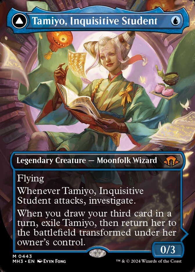 Tamiyo, Inquisitive Student // Tamiyo, Seasoned Scholar - [Borderless] Modern Horizons 3 (MH3)