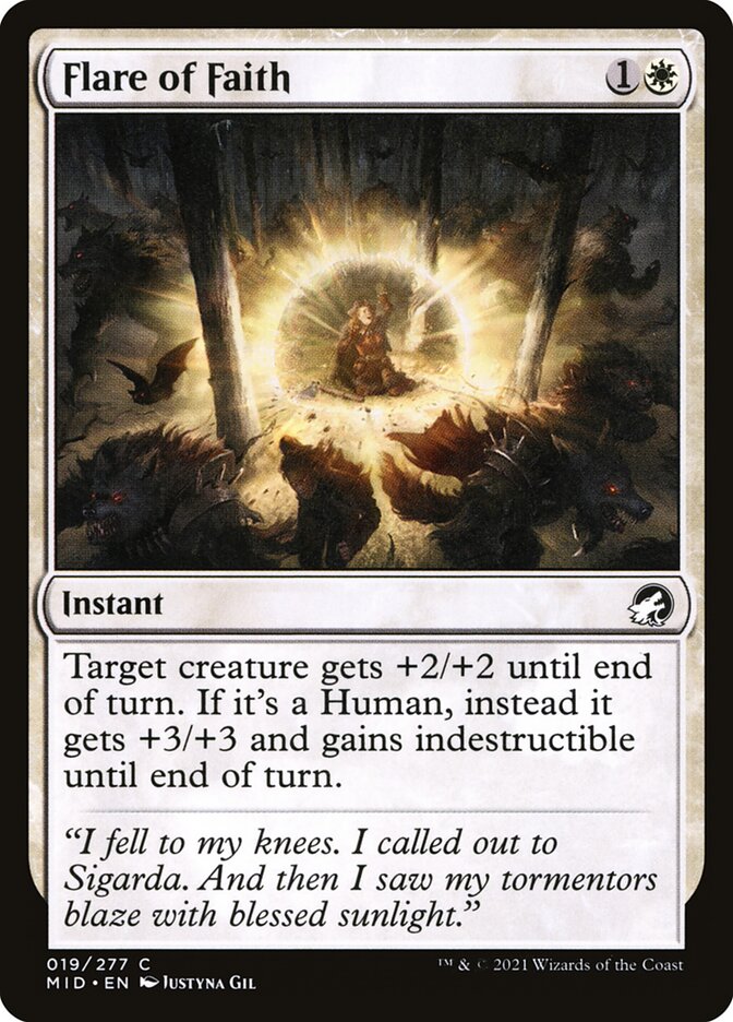 Flare of Faith (19) - Innistrad: Midnight Hunt (MID)