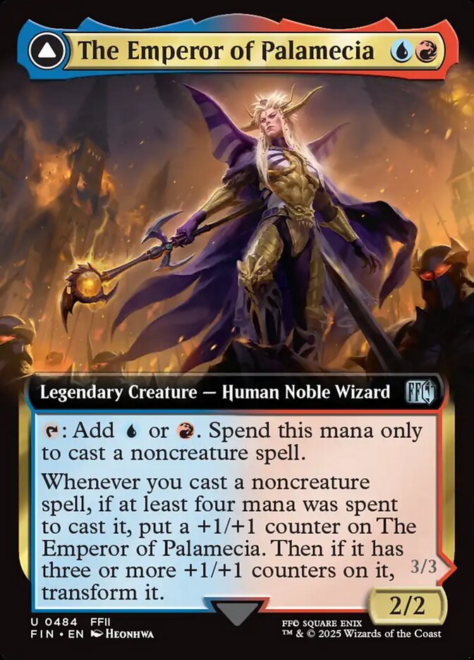 The Emperor of Palamecia // The Lord Master of Hell (484) - [Foil, Extended Art] Final Fantasy (FIN)
