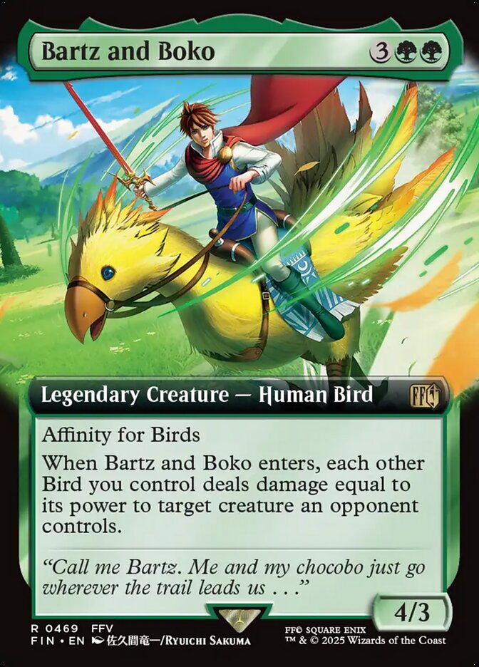 Bartz and Boko (469) - [Foil, Extended Art] Final Fantasy (FIN)