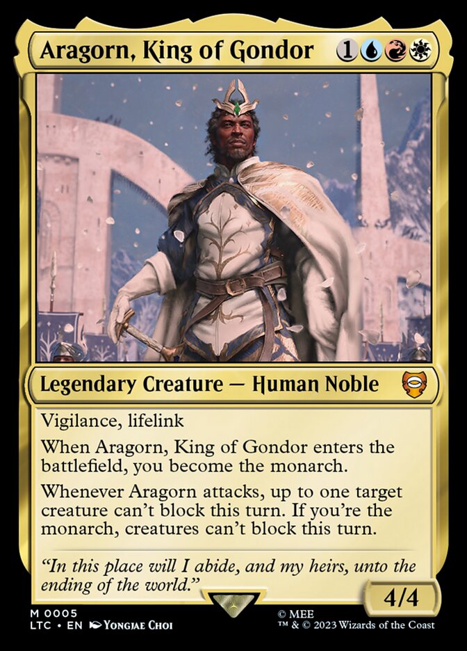 Aragorn, King of Gondor (5) - Tales of Middle-earth Commander (LTC)