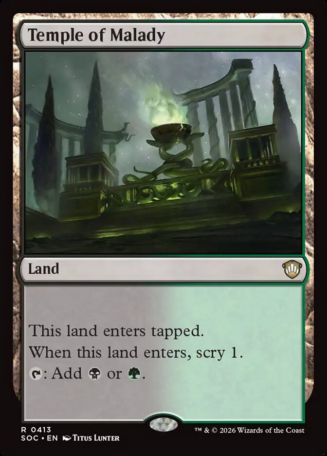 Temple of Malady (413) - Secrets of Strixhaven Commander (SOC)