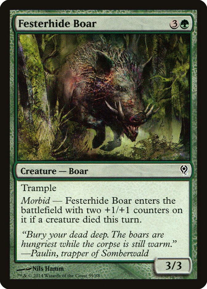Festerhide Boar (59) - Duel Decks: Jace vs. Vraska (DDM)