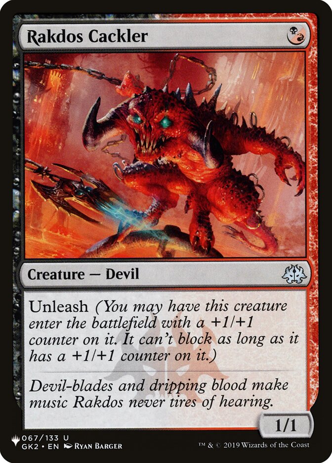 Rakdos Cackler (GK2-67) - The List (PLST)