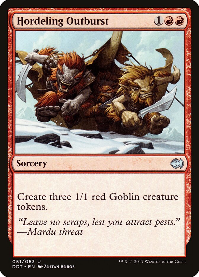 Hordeling Outburst (51) - Duel Decks: Merfolk vs. Goblins (DDT)