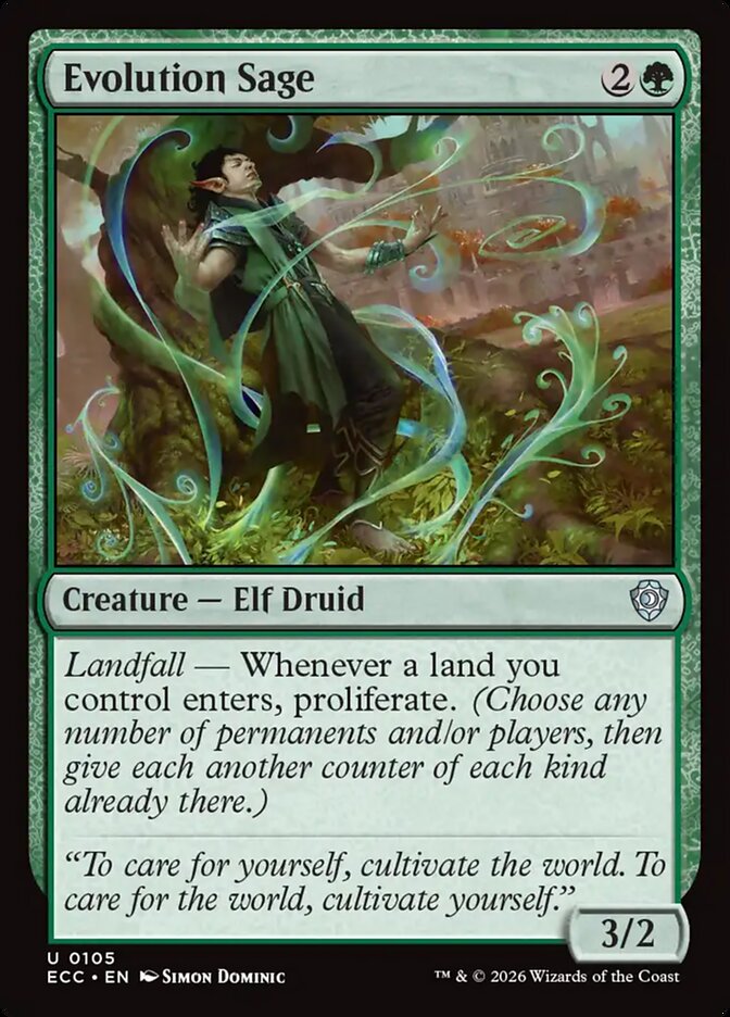 Evolution Sage (105) - Lorwyn Eclipsed Commander (ECC)