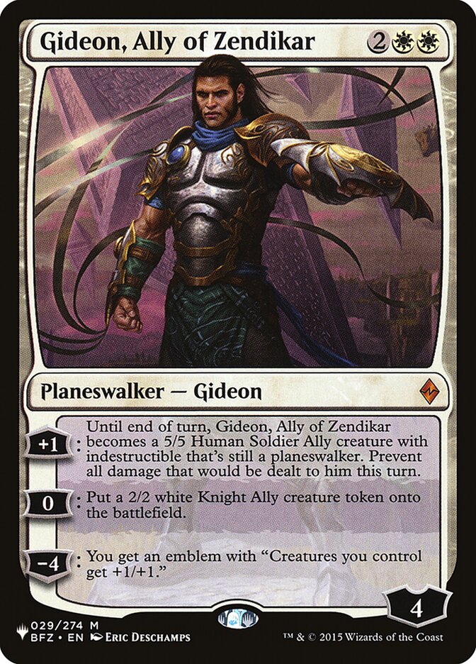 Gideon, Ally of Zendikar (BFZ-29) - The List (PLST)