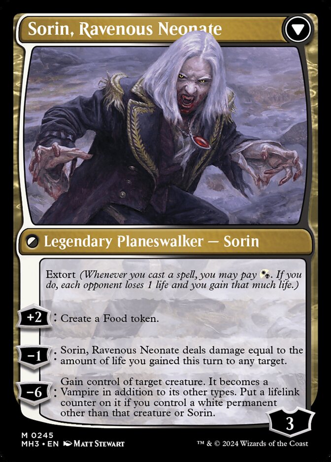 Sorin of House Markov // Sorin, Ravenous Neonate (245) - Modern Horizons 3 (MH3)